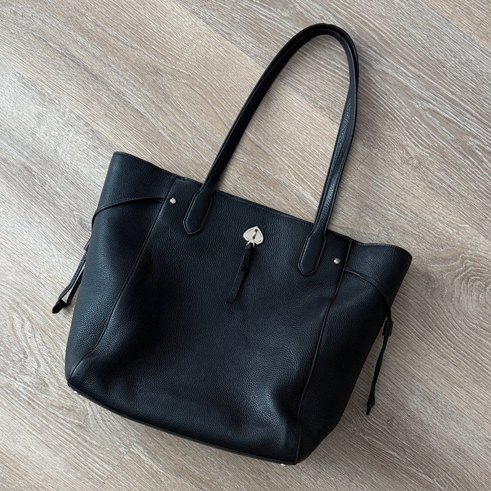 Kate Spade Black Leather Tote Bag